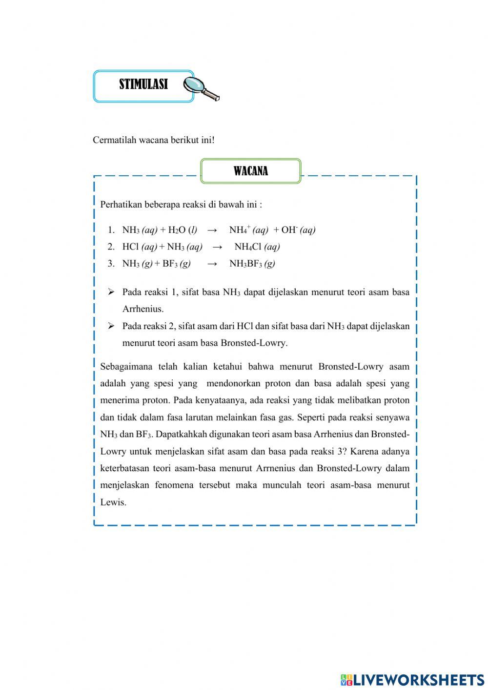 E-lkpd teori asam basa lewis