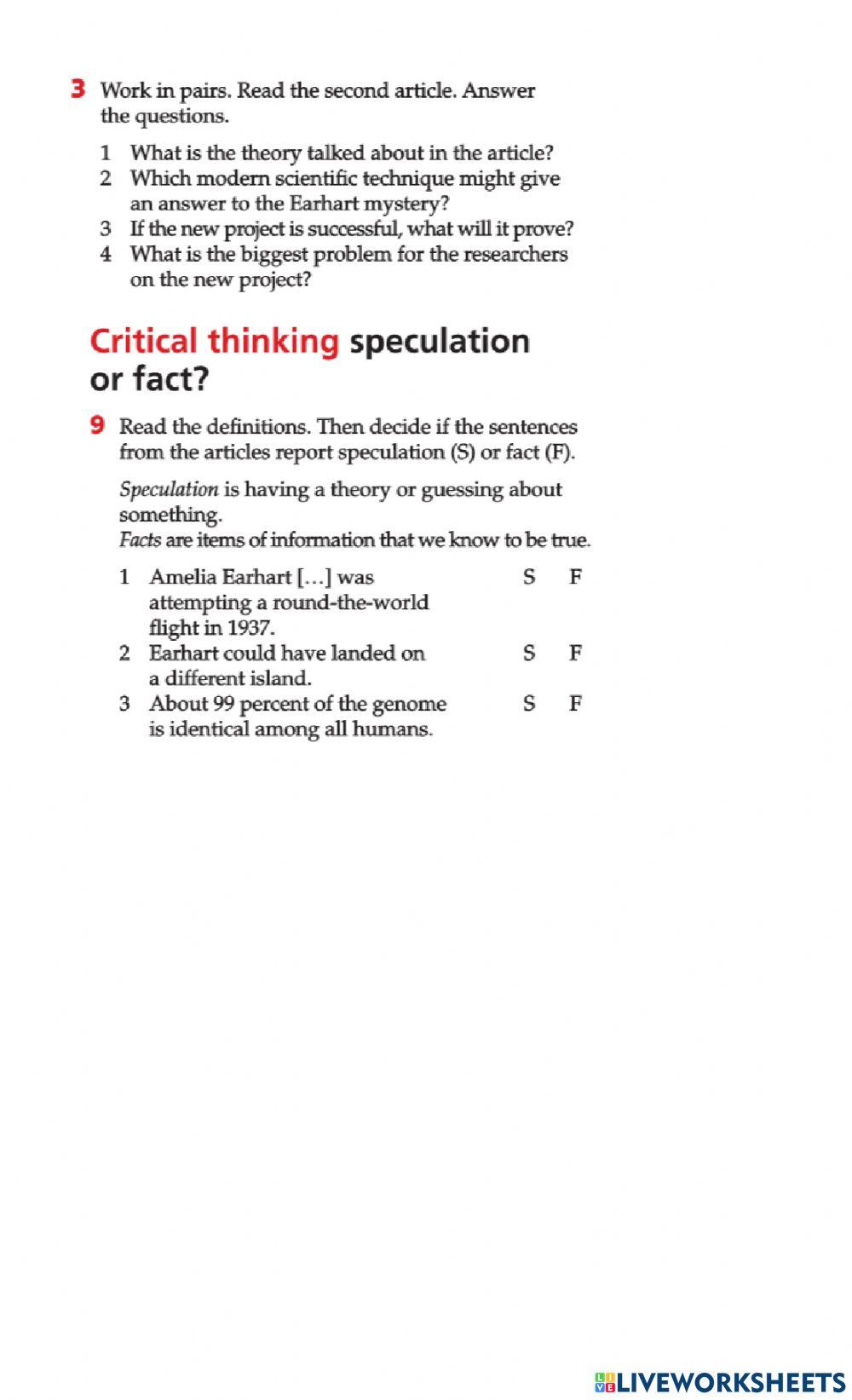 Reading comprehension