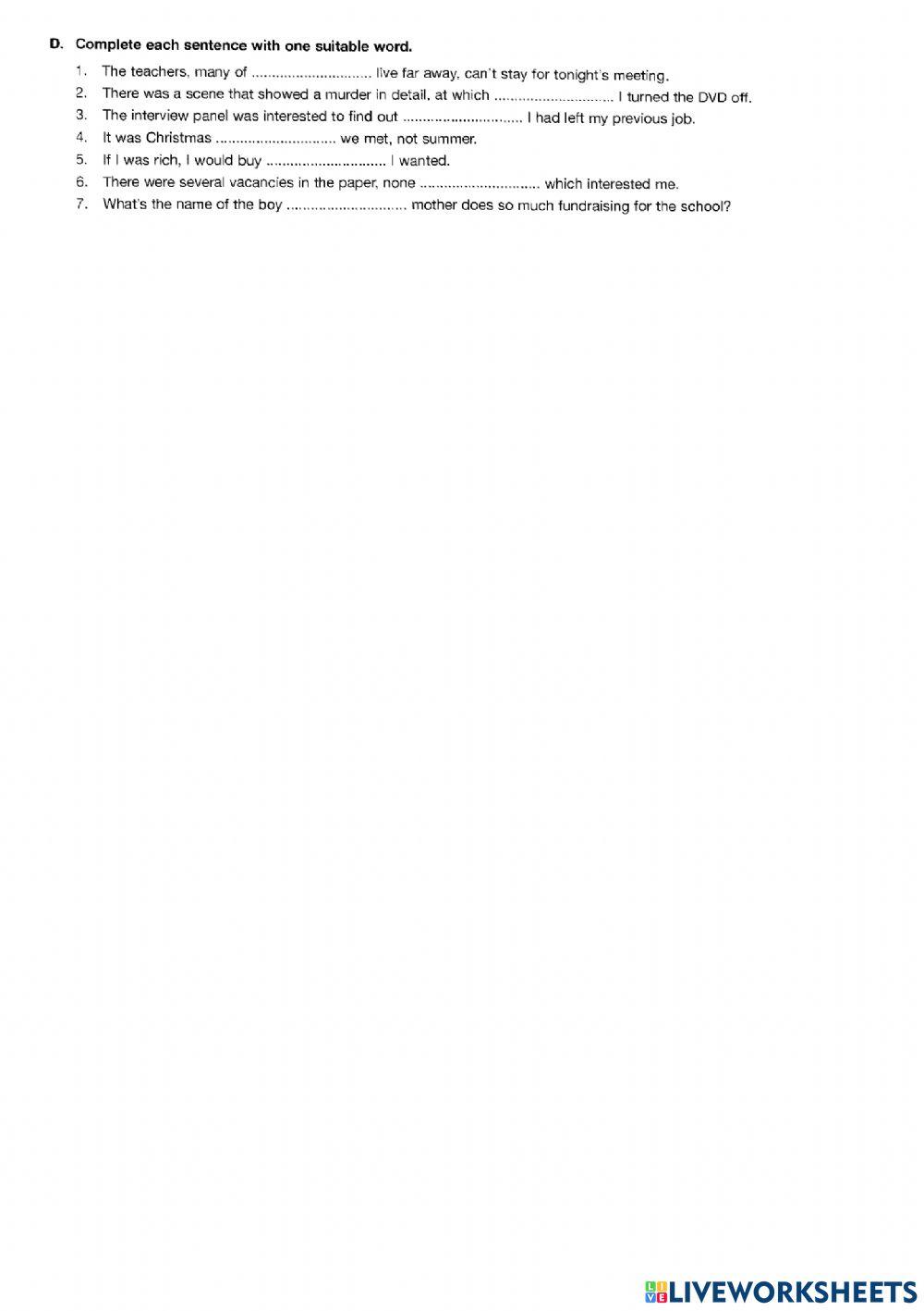 G8 day 50 Relative clauses 1