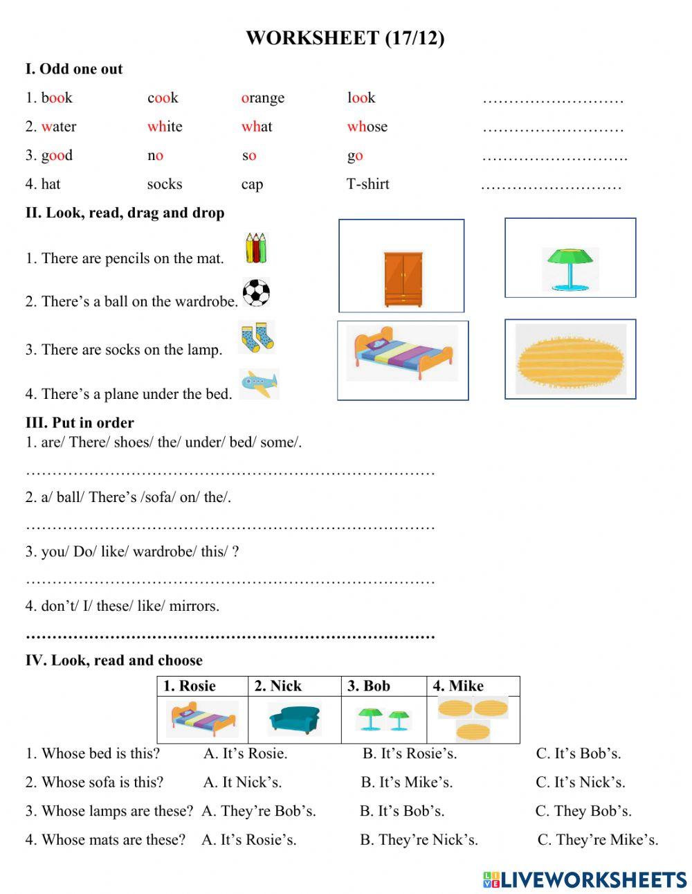 Worksheet 17-12