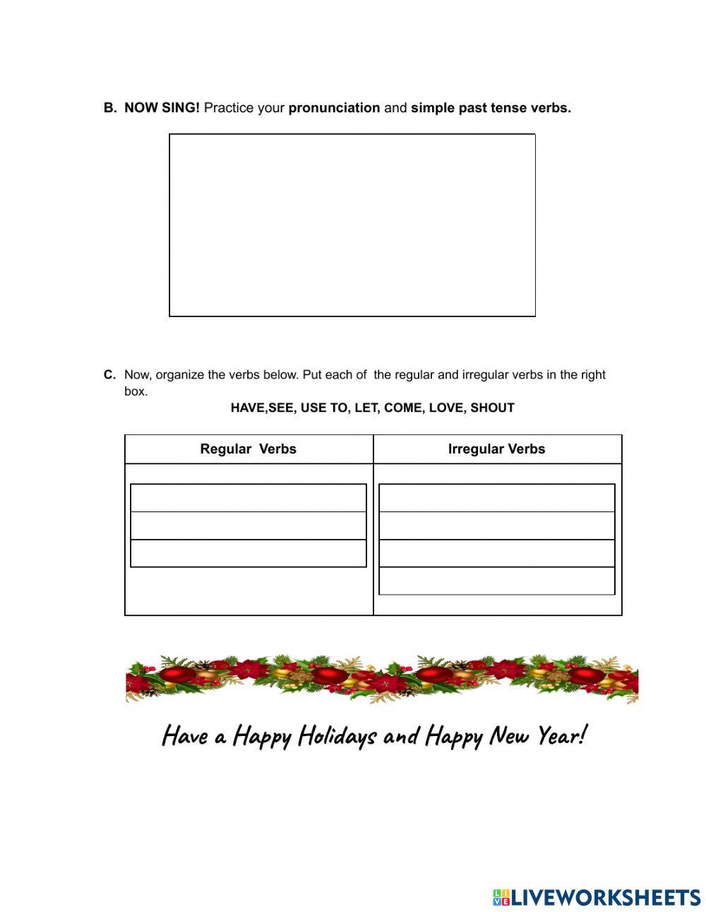 Rudolph the red-nosed reindeer- past tense song 2