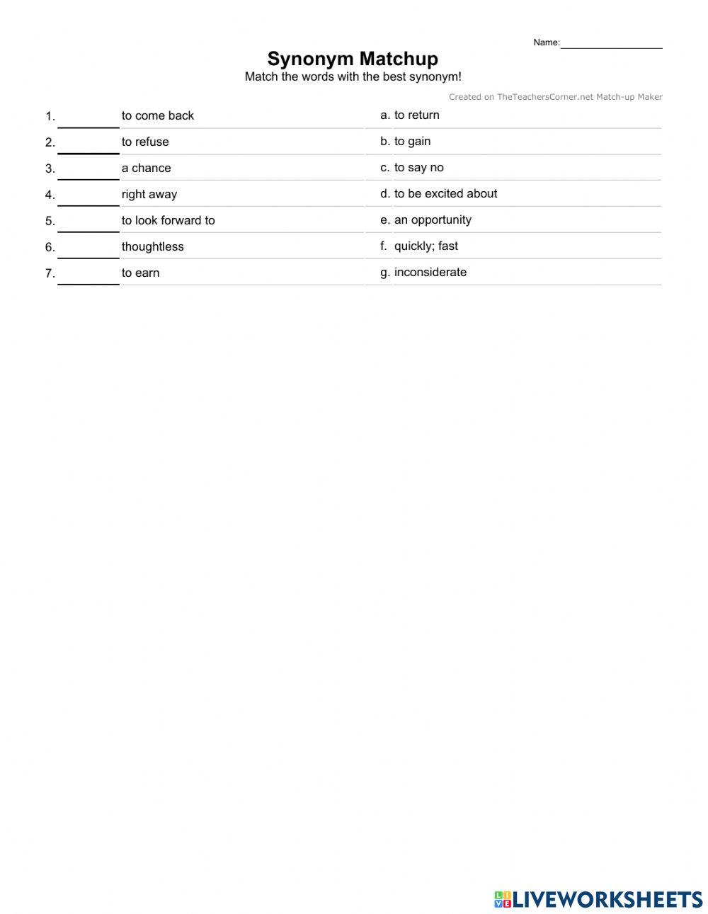 Pre-video Vocabulary
