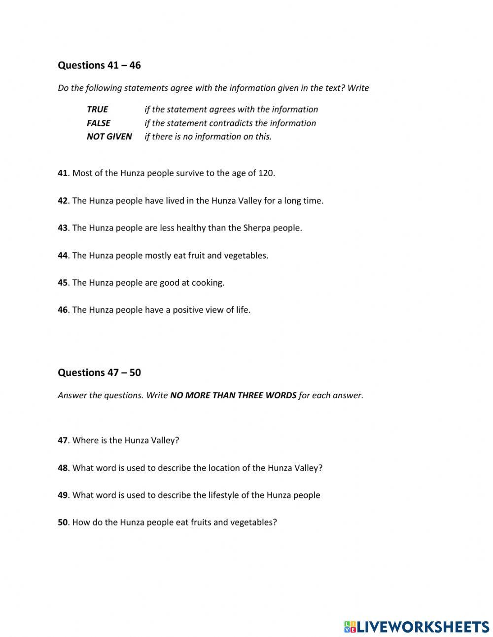 Grade 6 Reading Test