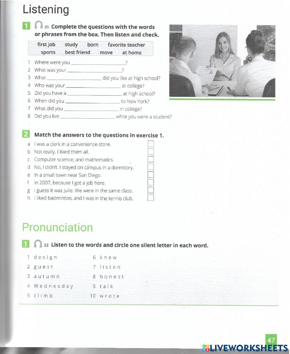 Unit 11 Life Stories Listening online exercise for | Live Worksheets
