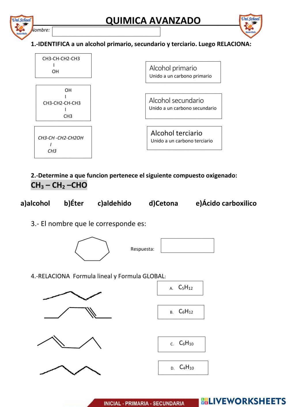 Examen Quimica Organica