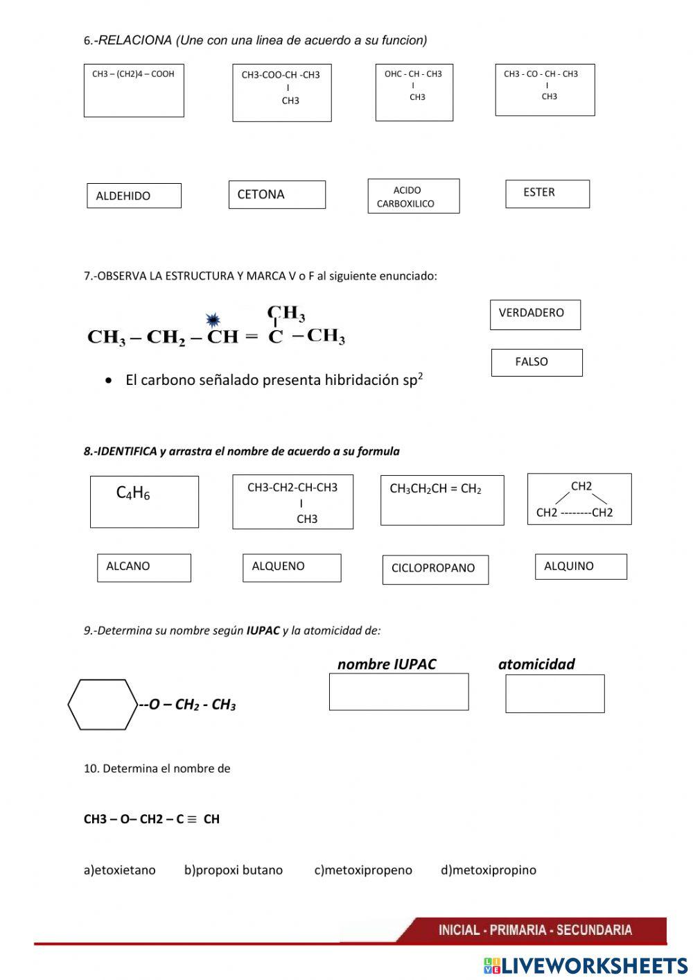 Examen de Quimica