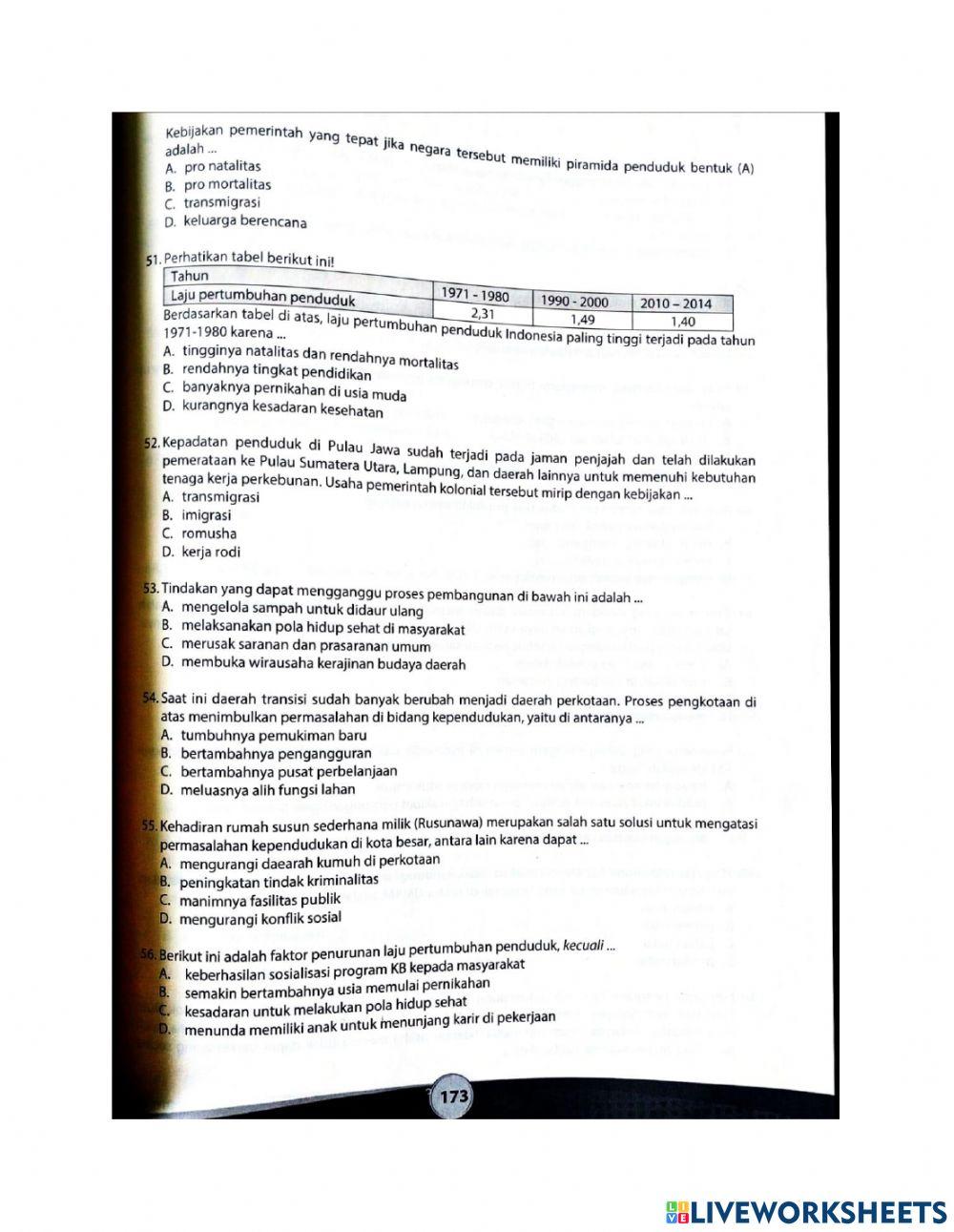 Soal osn ips smp 2 online exercise for live worksheets