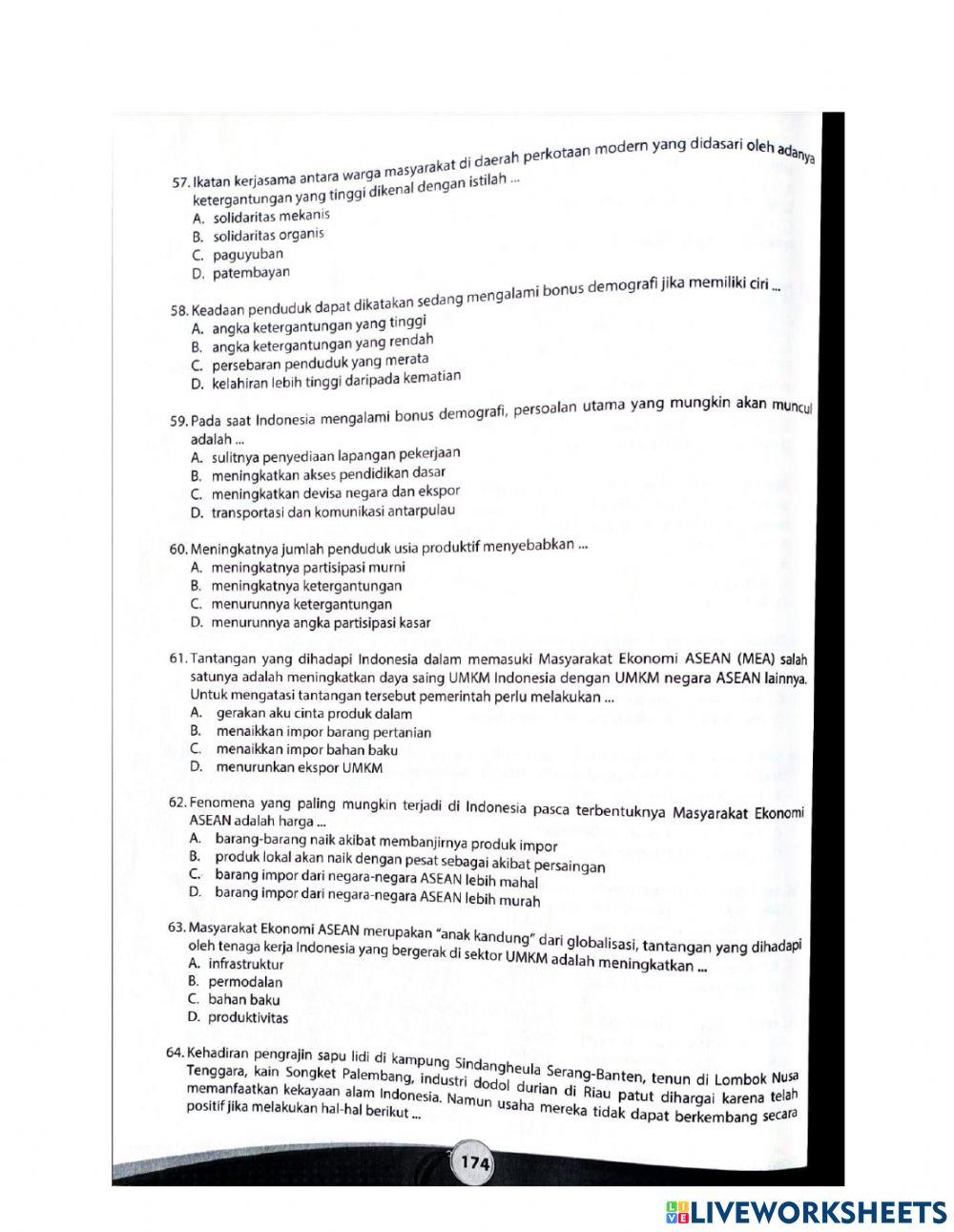 Soal osn ips smp 2 online exercise for live worksheets