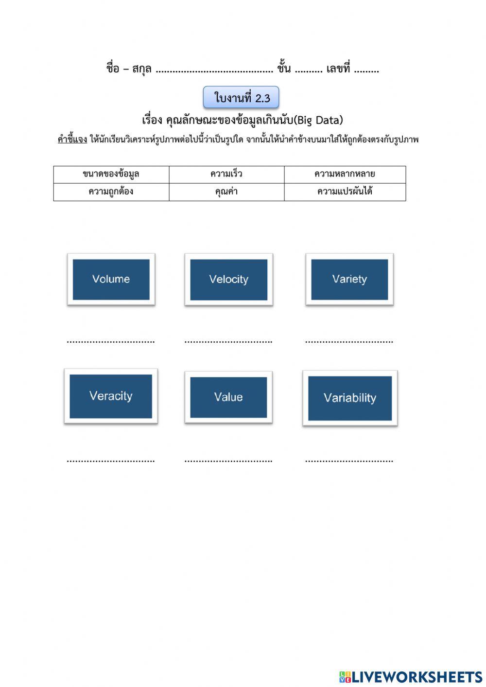  2 3 big data online exercise for