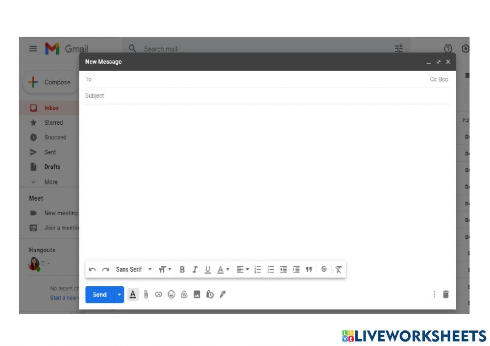 Year 2 Email to teacher