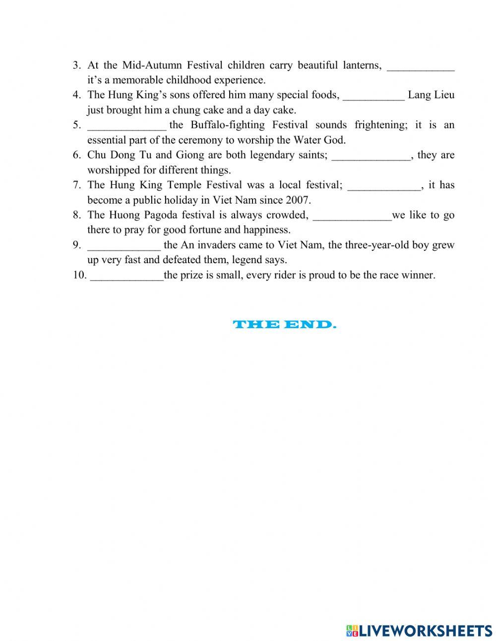 15-minute test 3. grade 8