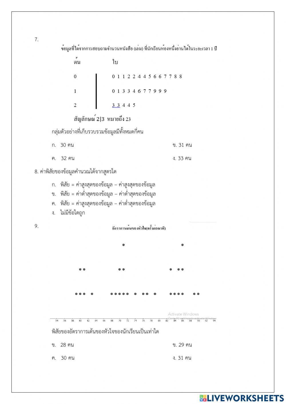ข้อสอบท้ายหน่วย