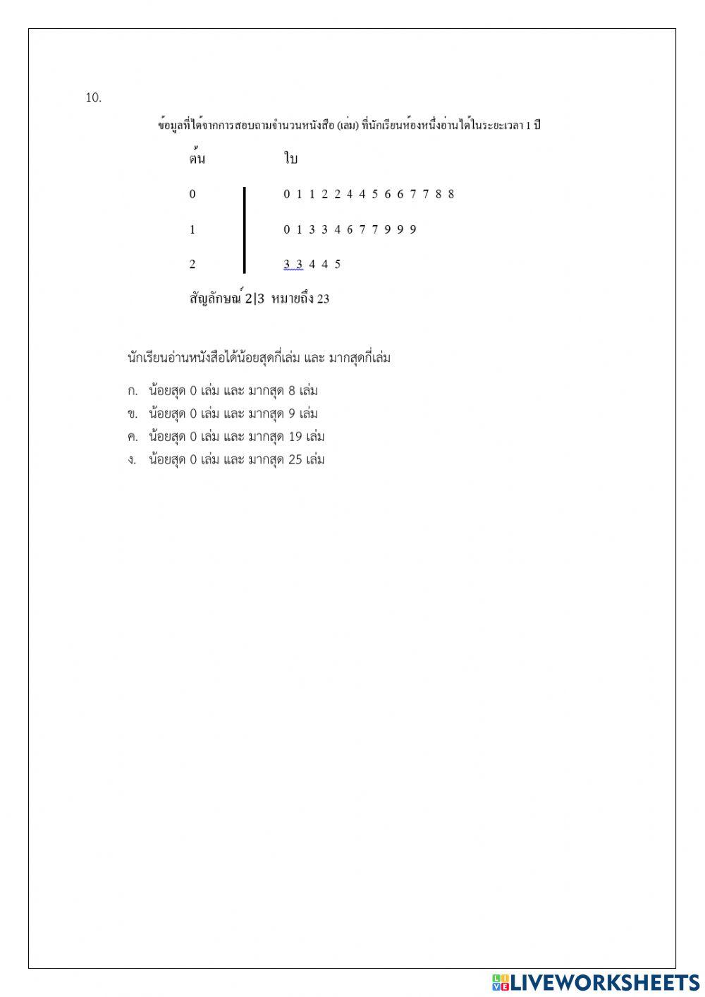 ข้อสอบท้ายหน่วย