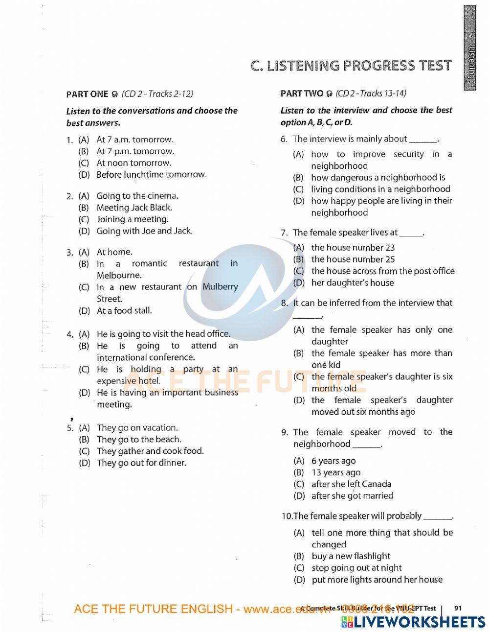 Listening practice 1