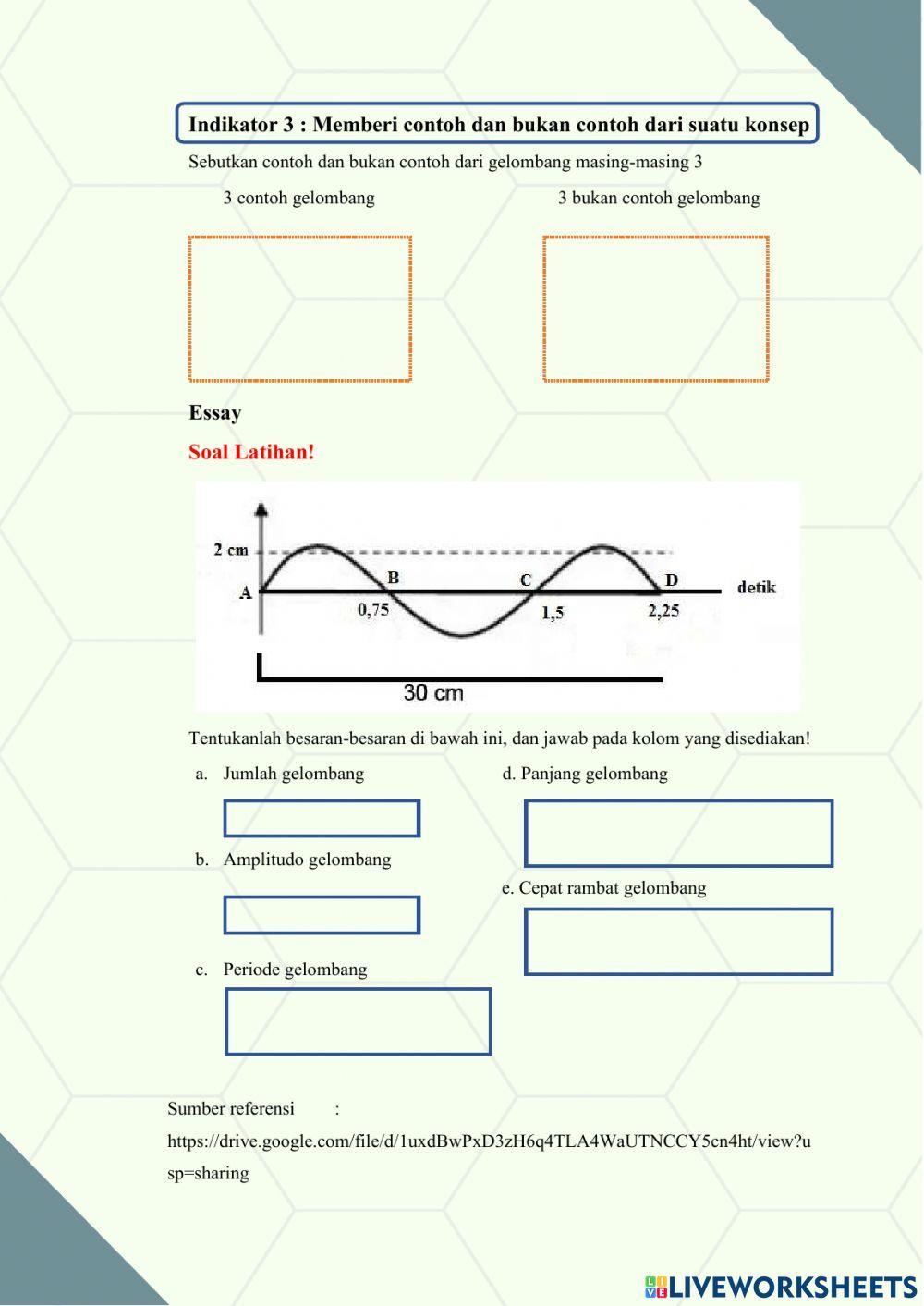 E-LKPD Materi Gelombang kelas VIII untuk SMP-MTs