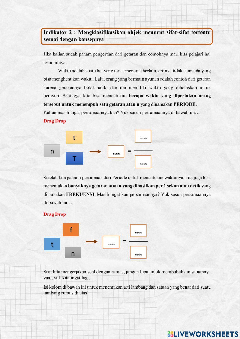E-LKPD Materi Getaran kelas VIII untuk SMP-MTs