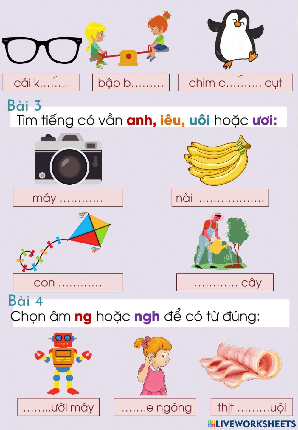 Tiếng việt: ôn tập tuần 15