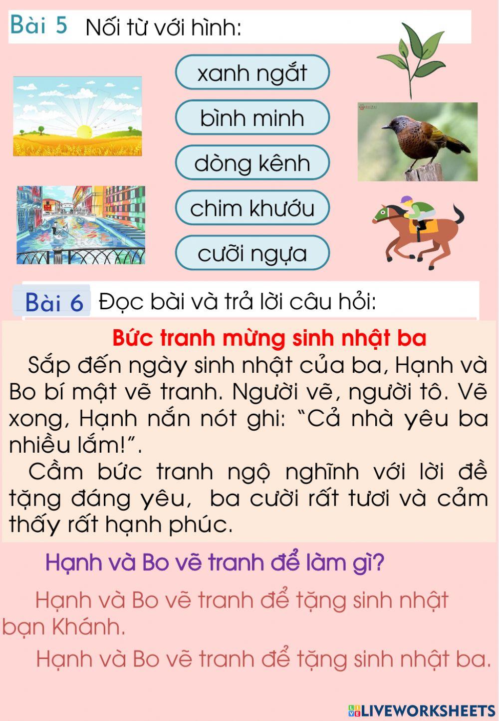 Tiếng việt: ôn tập tuần 15