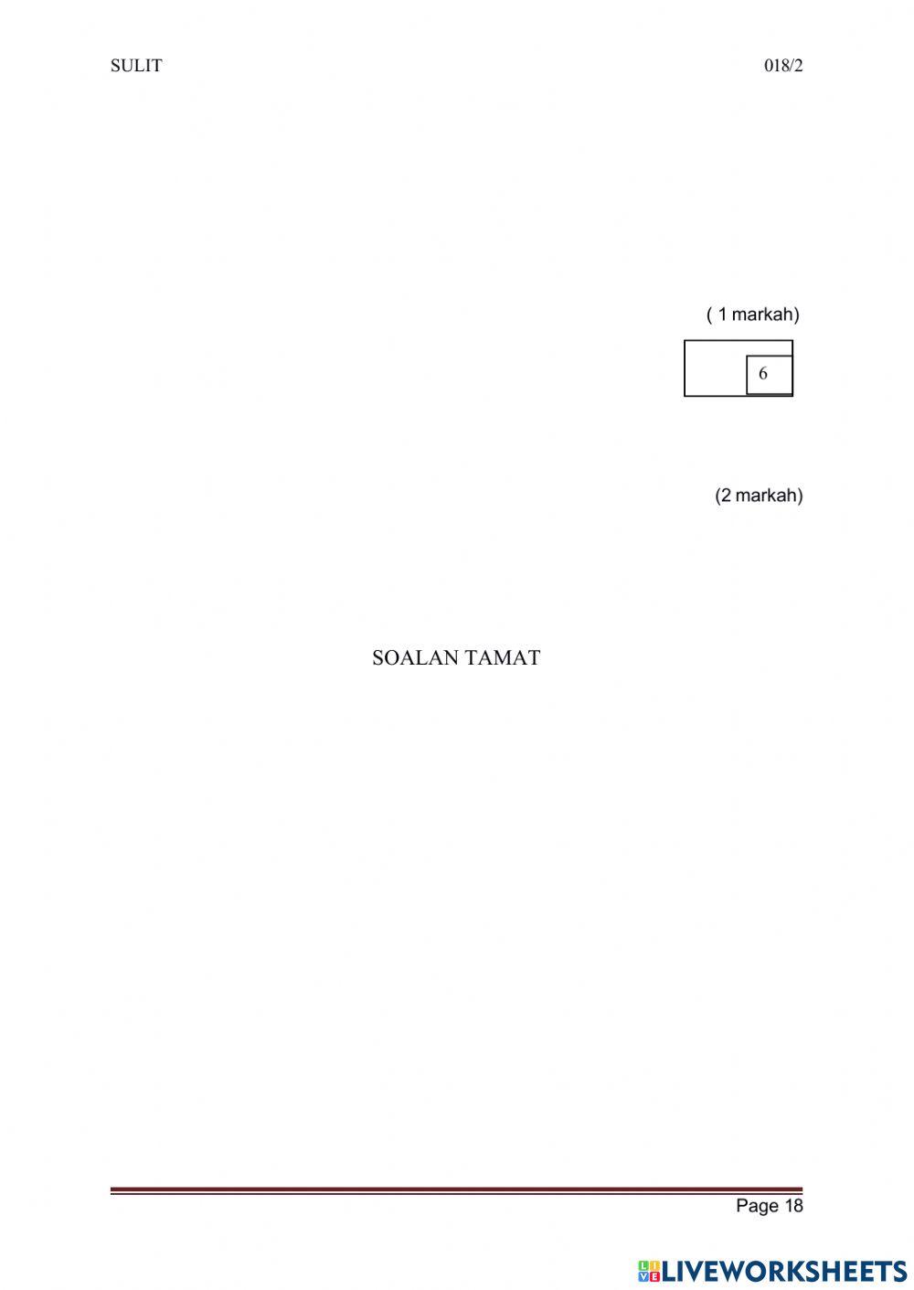 Soalan DLP tahun 6
