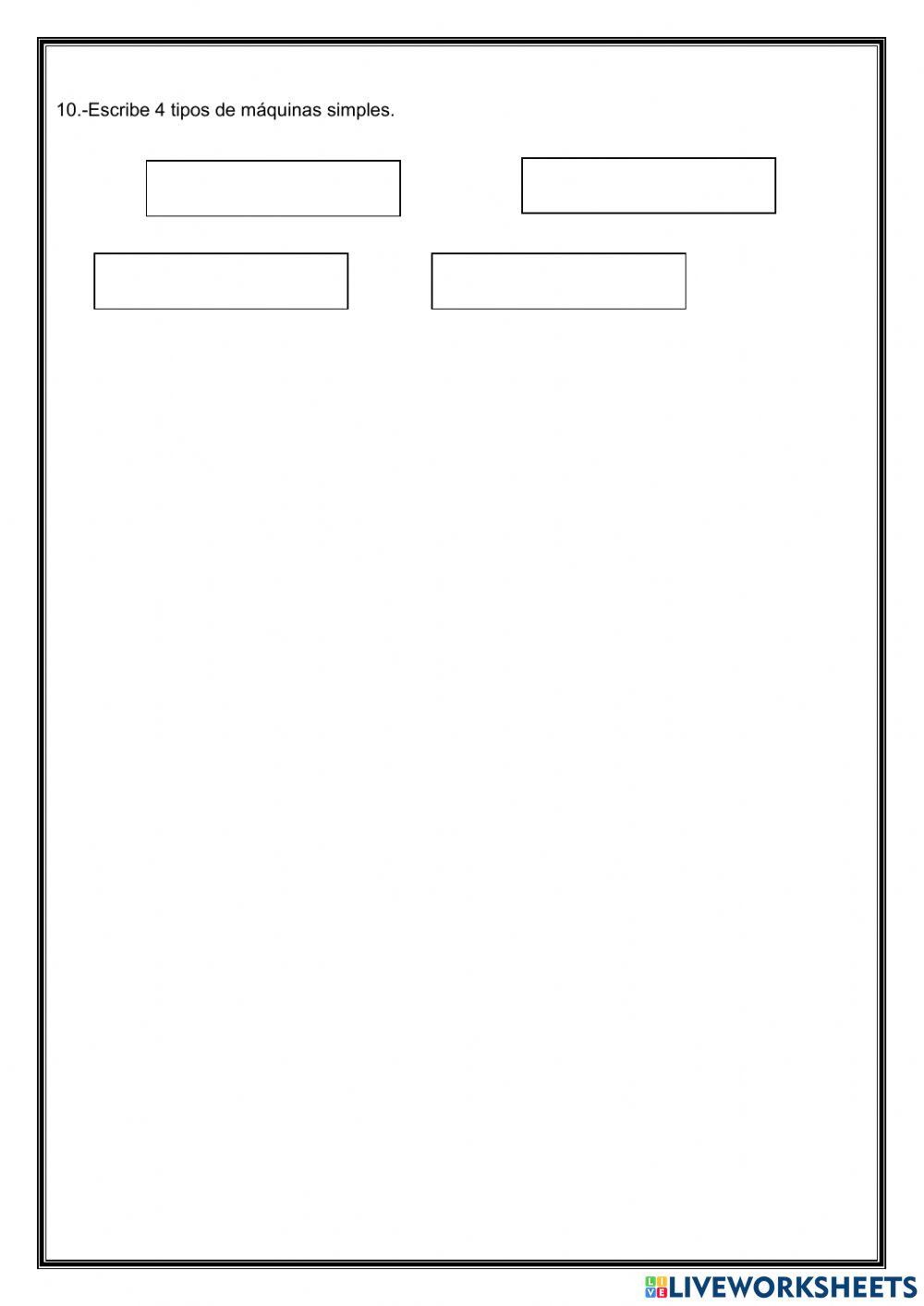 Examen bimestral de ciencia y tecnología