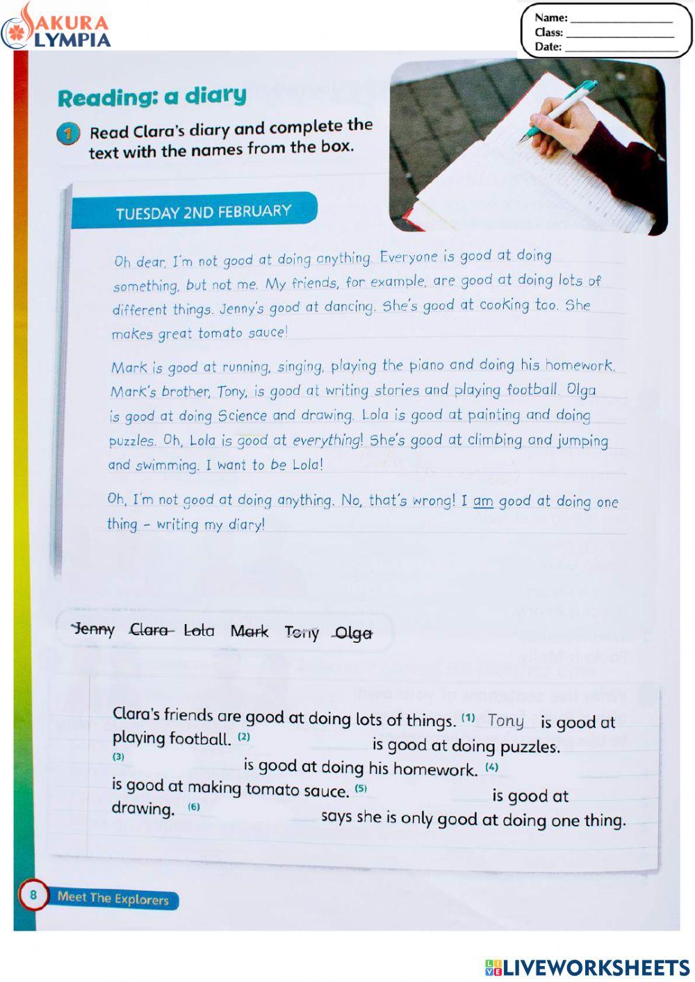 Super Minds 3 Unit 2 Reading