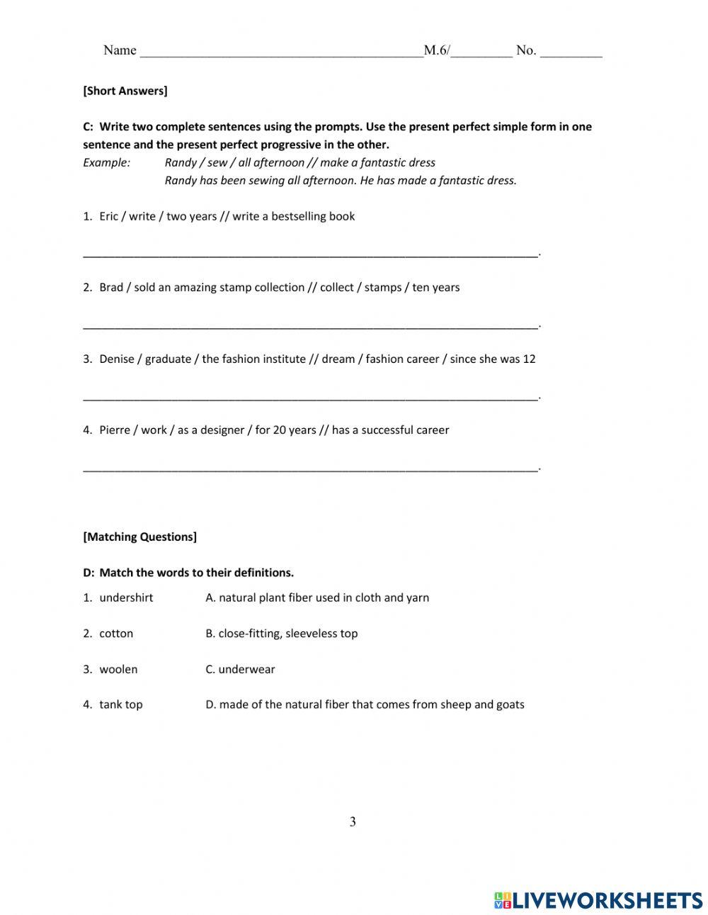 Review Exercises Unit 7-8