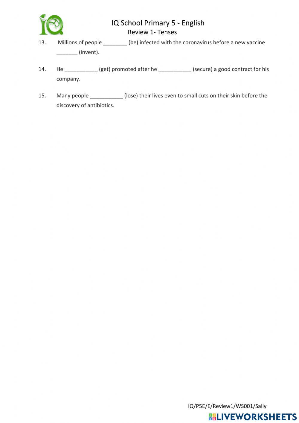 Review 1st semester - WS01