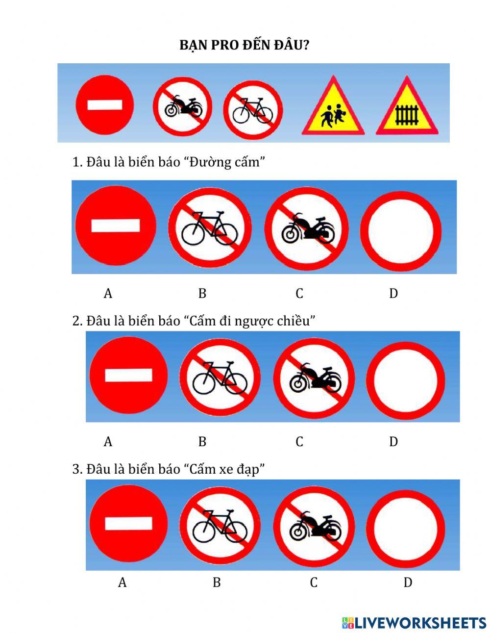 Đố vui giao thông
