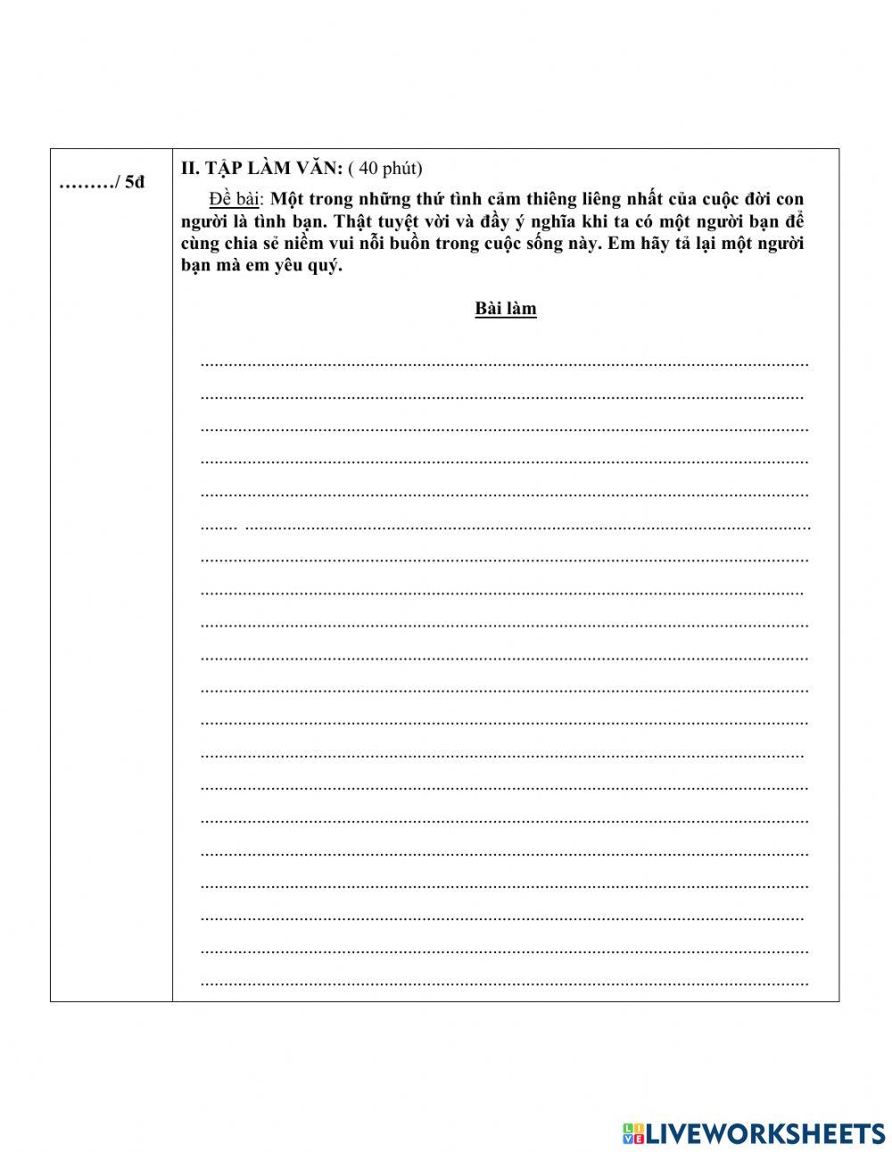 Đề tiếng việt viết ck1.2021