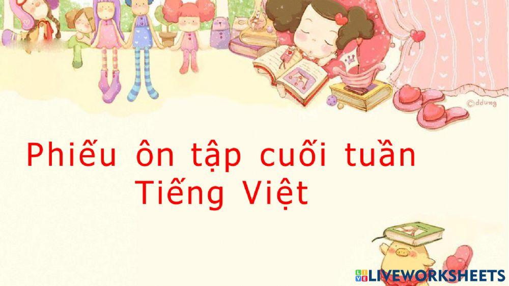 Phiếu bài tập Tiếng Việt