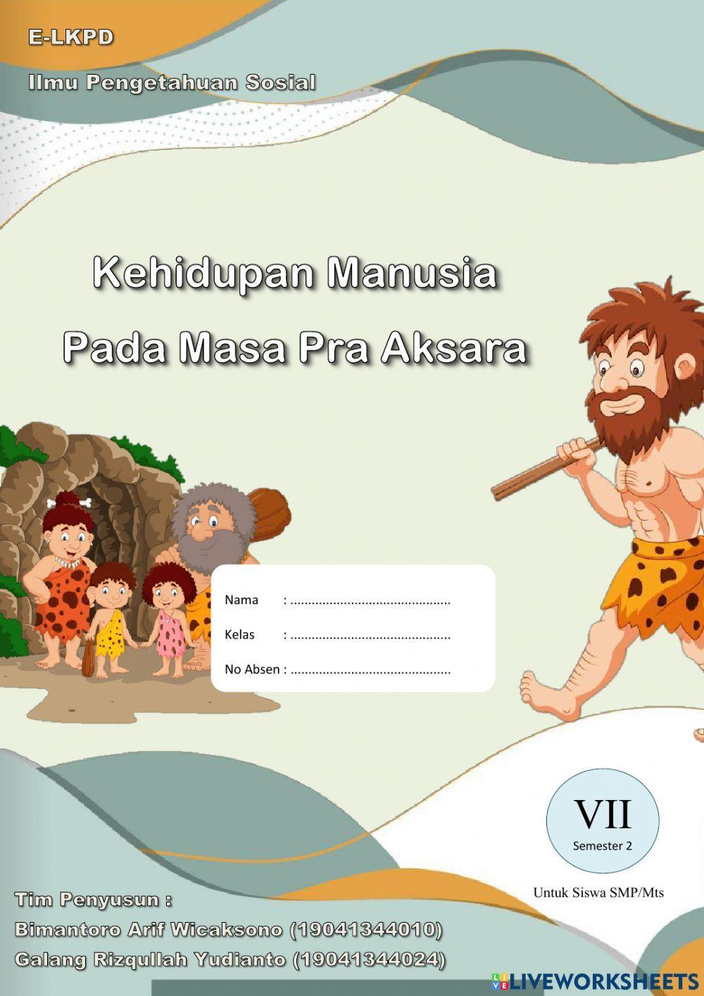 E-LKPD Masa Praaksara