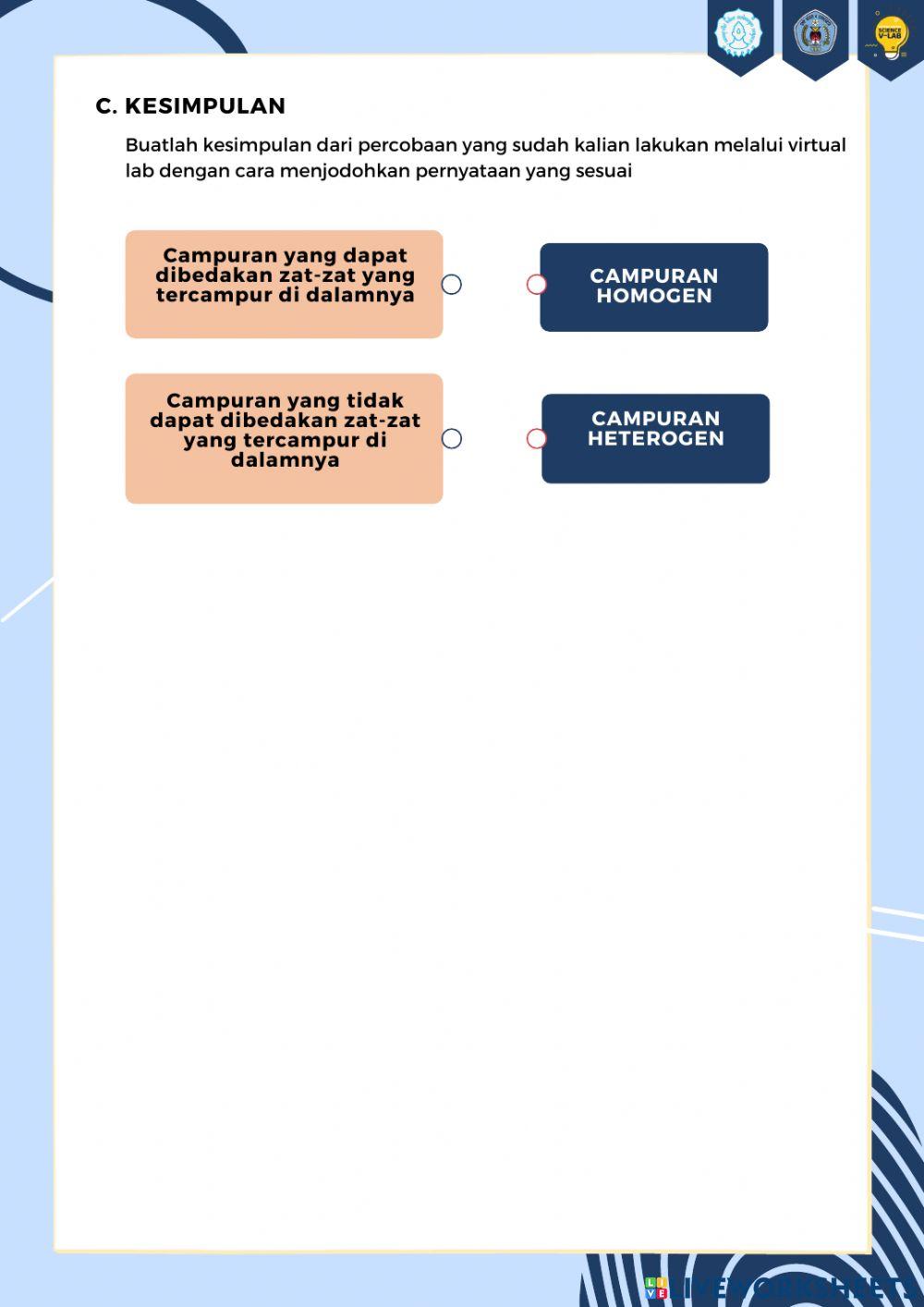LKPD Unsur, Senyawa, Campuran