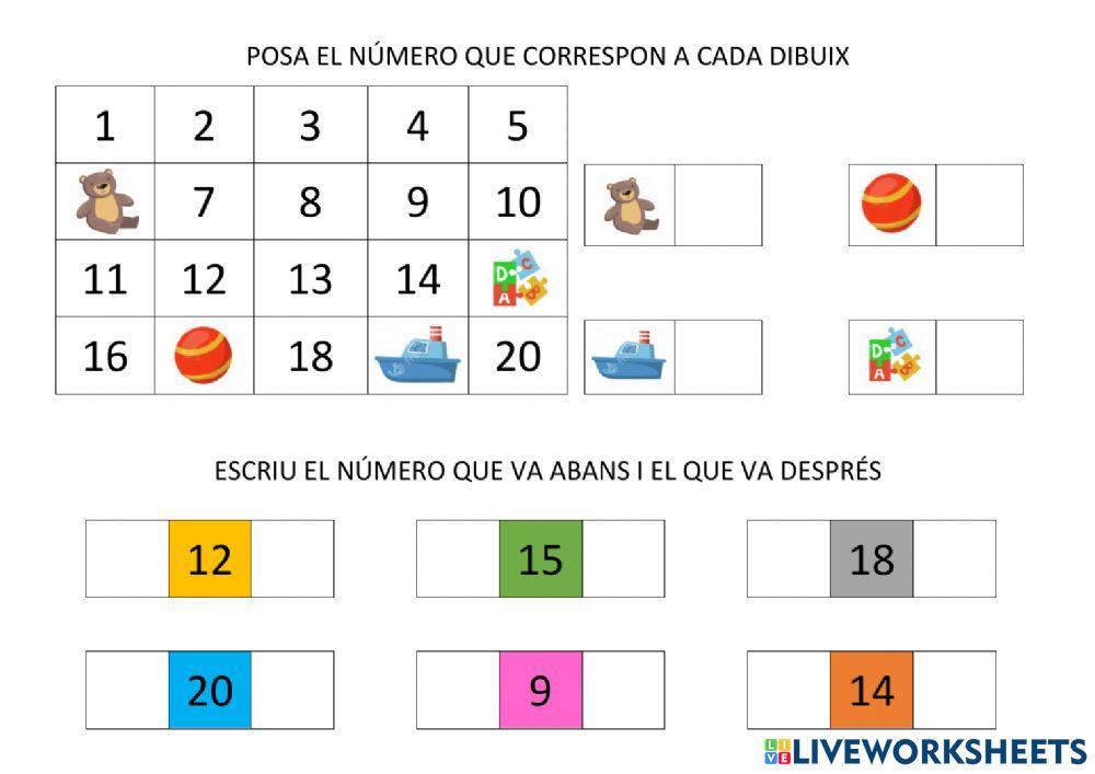 Numeració fins el 20