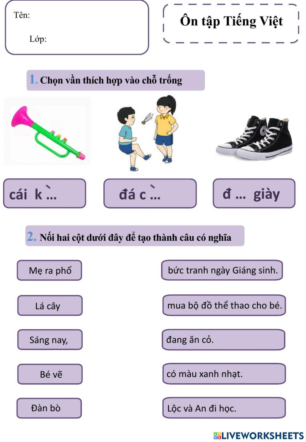 Tiếng việt-thứ 6-về nhà