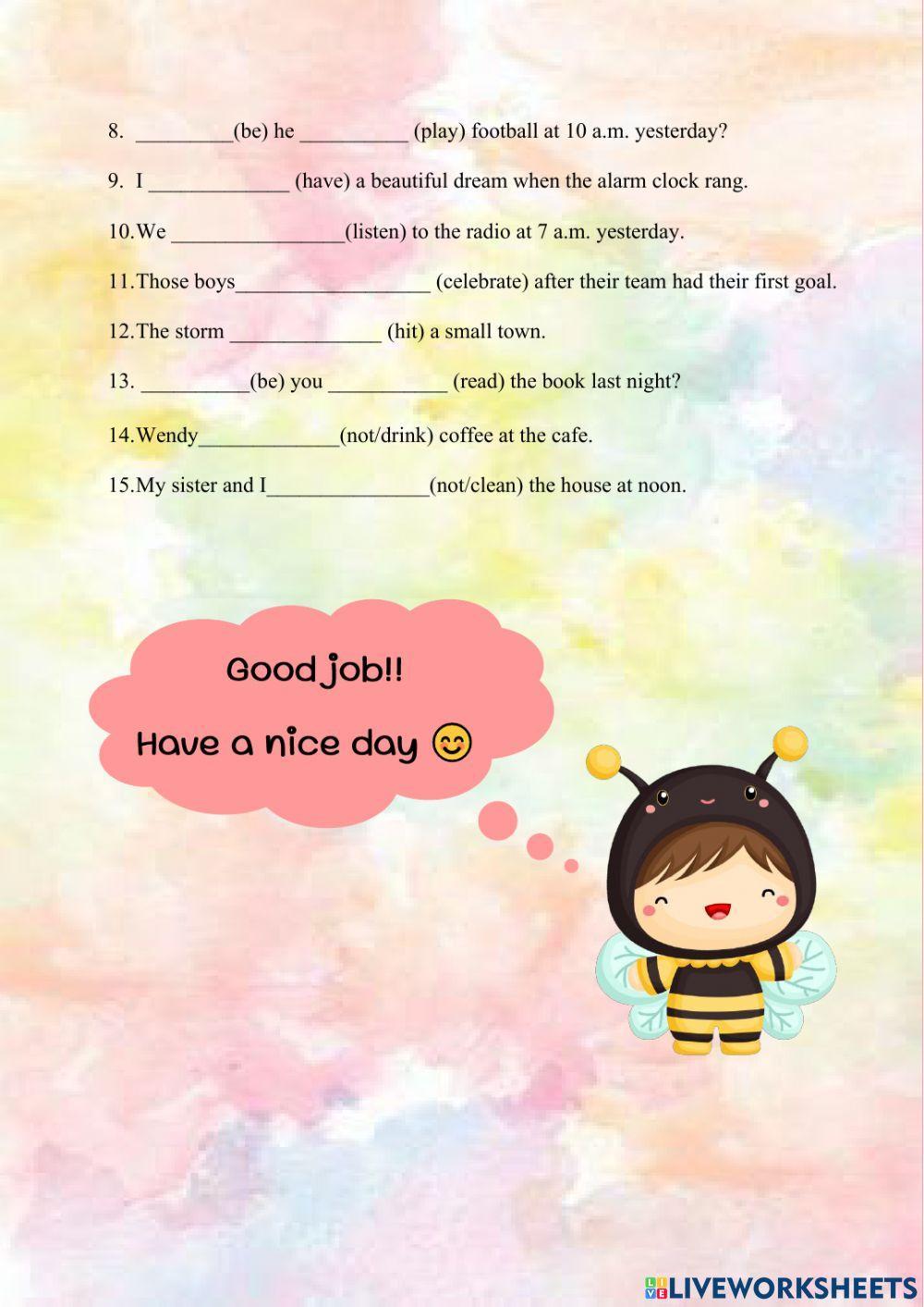 Past Progressive Tense