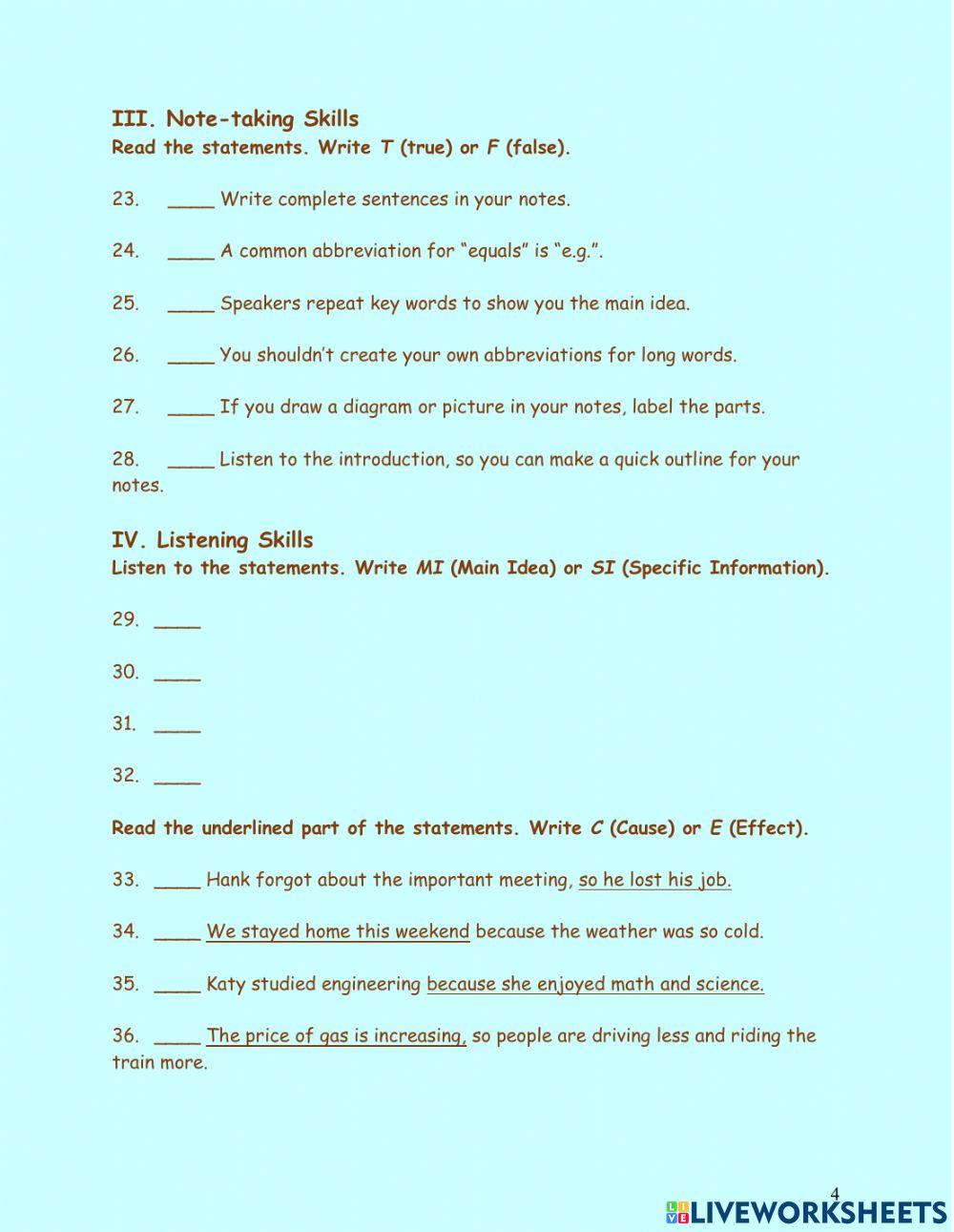 Ls bk - 2 unit 1 - 4 revision
