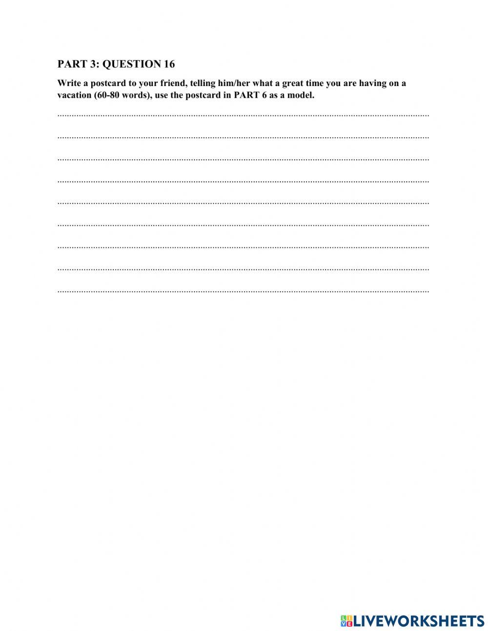 Ket 3 - midterm - Writing