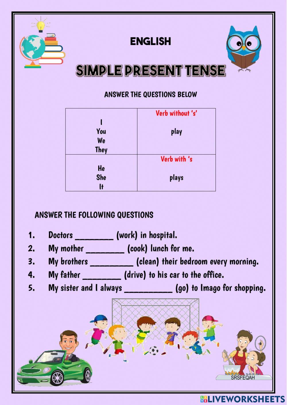 Simple present tense