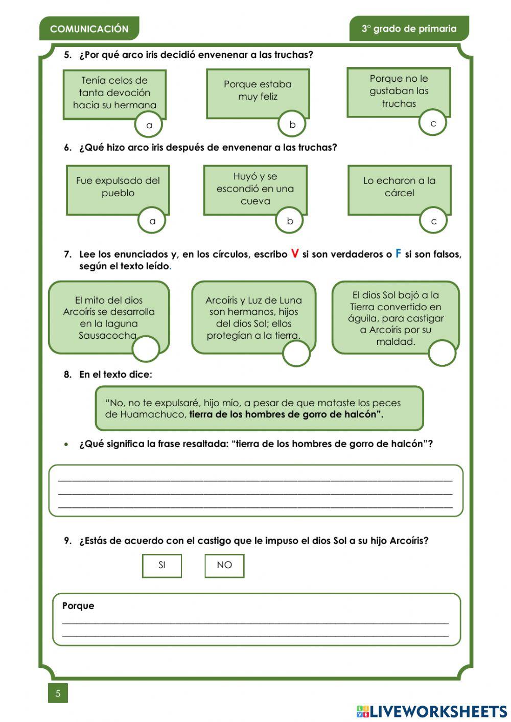 Examen de fin año Comunicación 3°