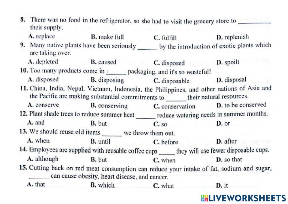 Unit 3- The green movement