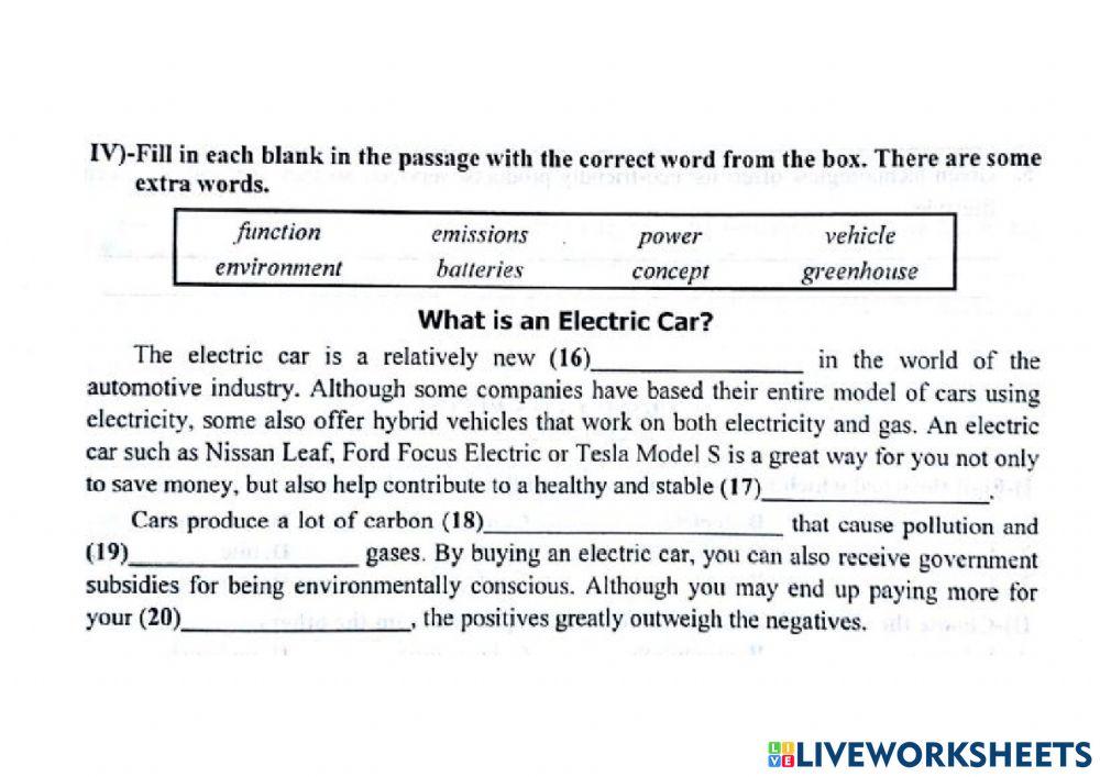 Unit 3- The green movement