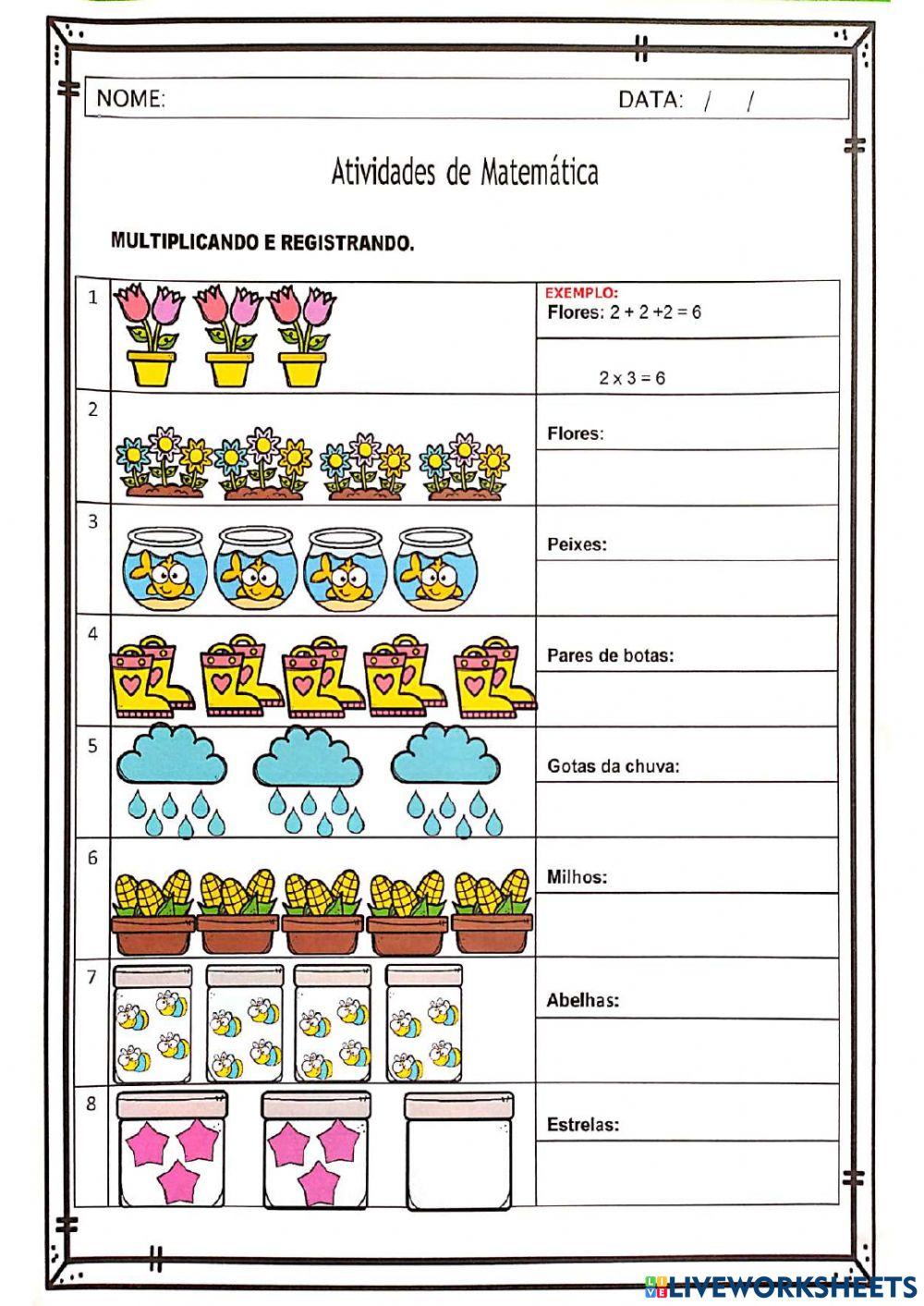 Exercícios de matemática
