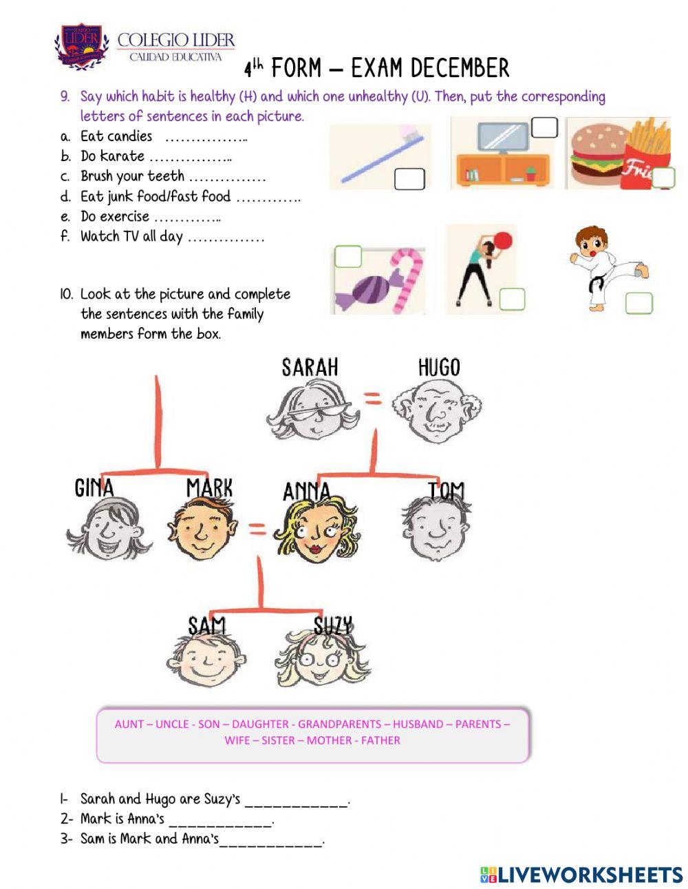 Exam december 4th Form