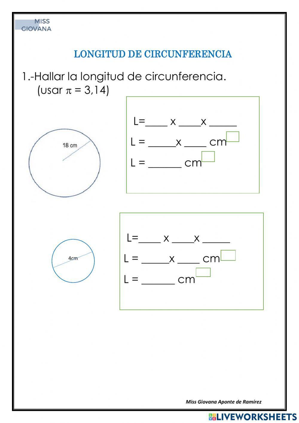 Longitud de circunferencia