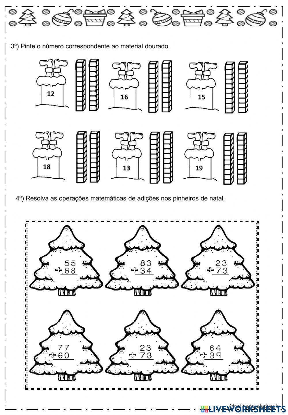 Matemática natalina e Português