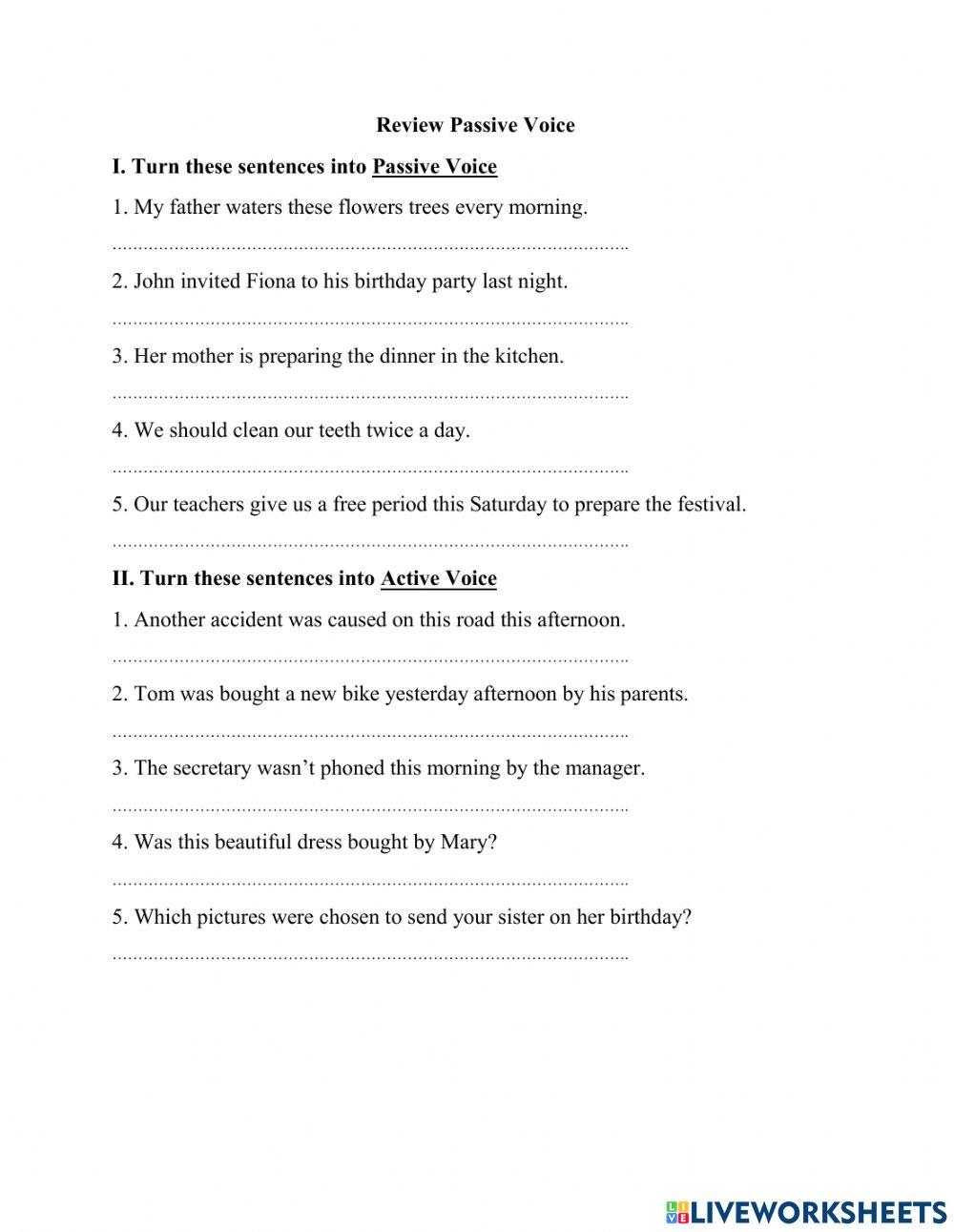 E7 Review Passive Voice