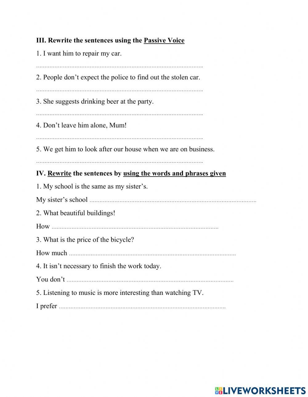 E7 Review Passive Voice