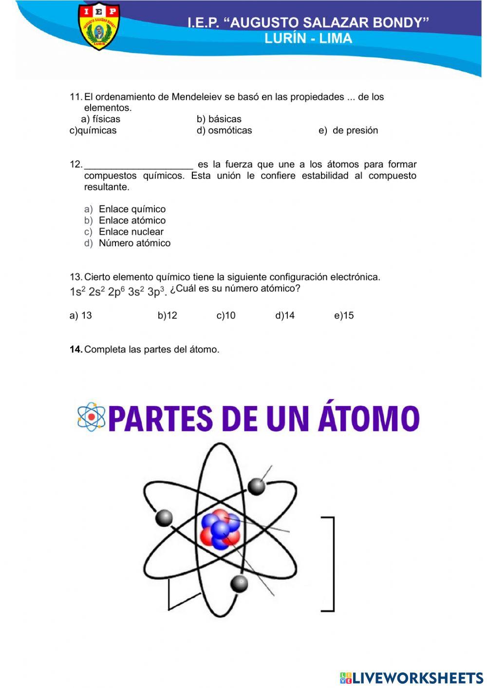Examen de química