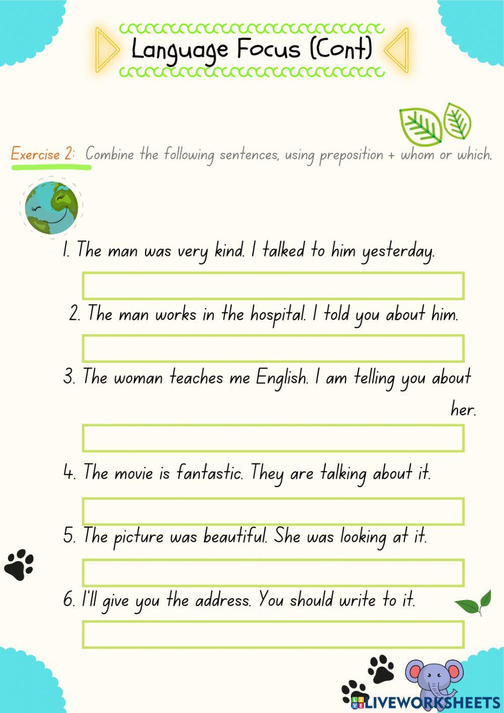CALT TA1815 Language Focus Le Huynh Ngoc Thao online exercise for