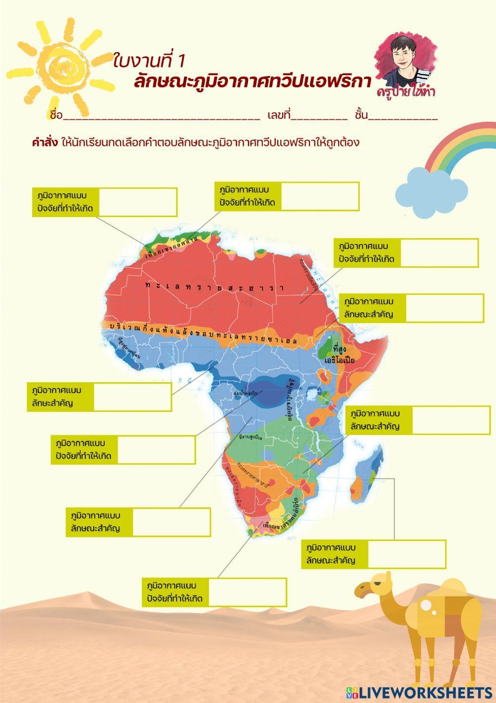 ลักษณะภูมิอากาศทวีปแอฟริกา